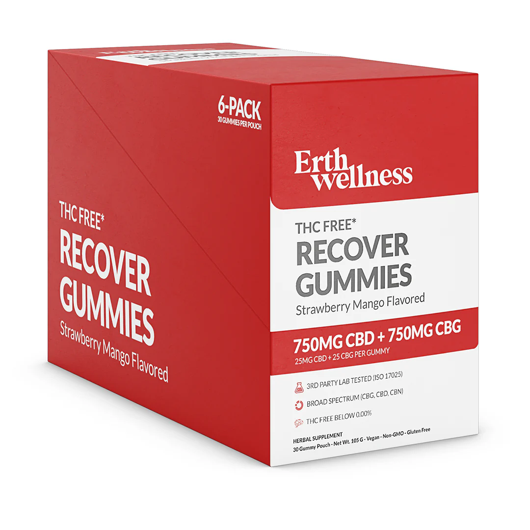 Recover Gummies – CBD + CBG (THC-Free) - Strawberry Mango (1500mg) - Image 3