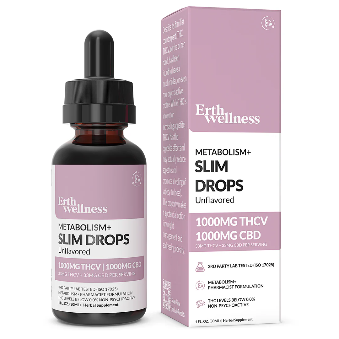 Metabolism+ SLIM DROPS 1000mg THCV : 1000mg CBD Drops - Image 3