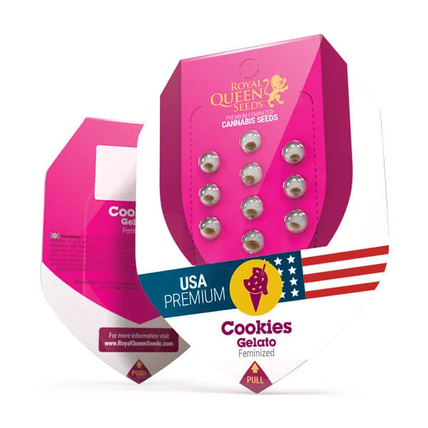 Royal Queen Seeds – Cookies Gelato Feminized Seeds (Ultra-High THC Dessert Hybrid) - 3 Seeds - Image 2